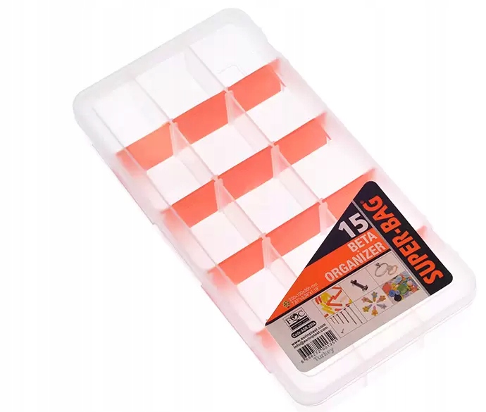 

Organizer wielofunkcyjny 15 przegródek 20x10x3cm