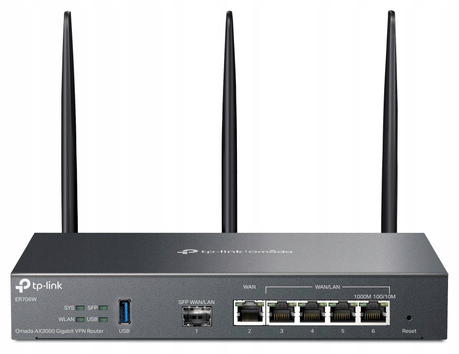 TP-Link ER706W Vpn Router WiFi 6, 1x Gwan 4x Gwan/lan 1x Gwan/lan Sfp,