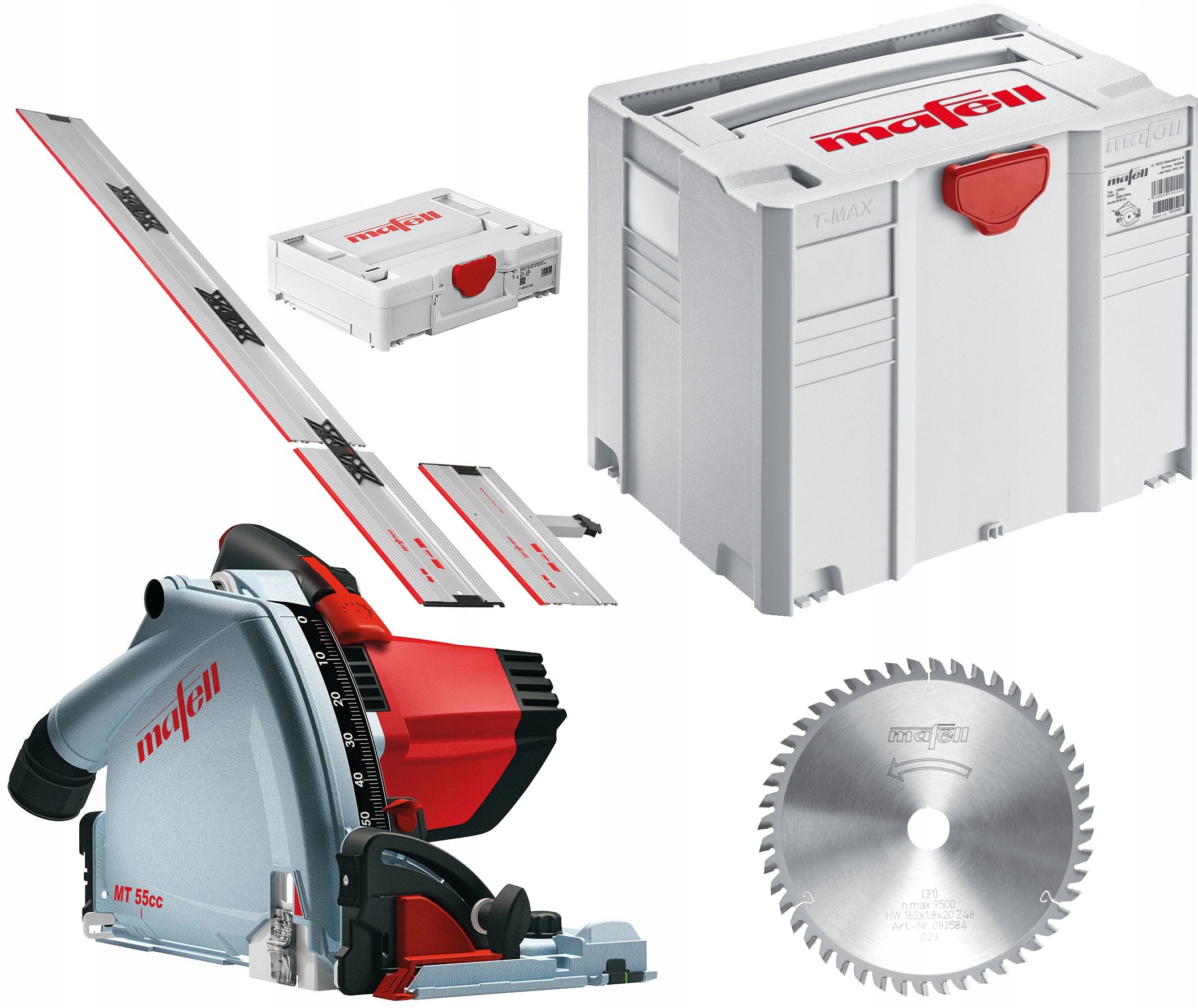 Pilarko-zagłębiarka Mafell Mt 55 CC Midimax 1400W +zestaw Szyn +2 X Walizka