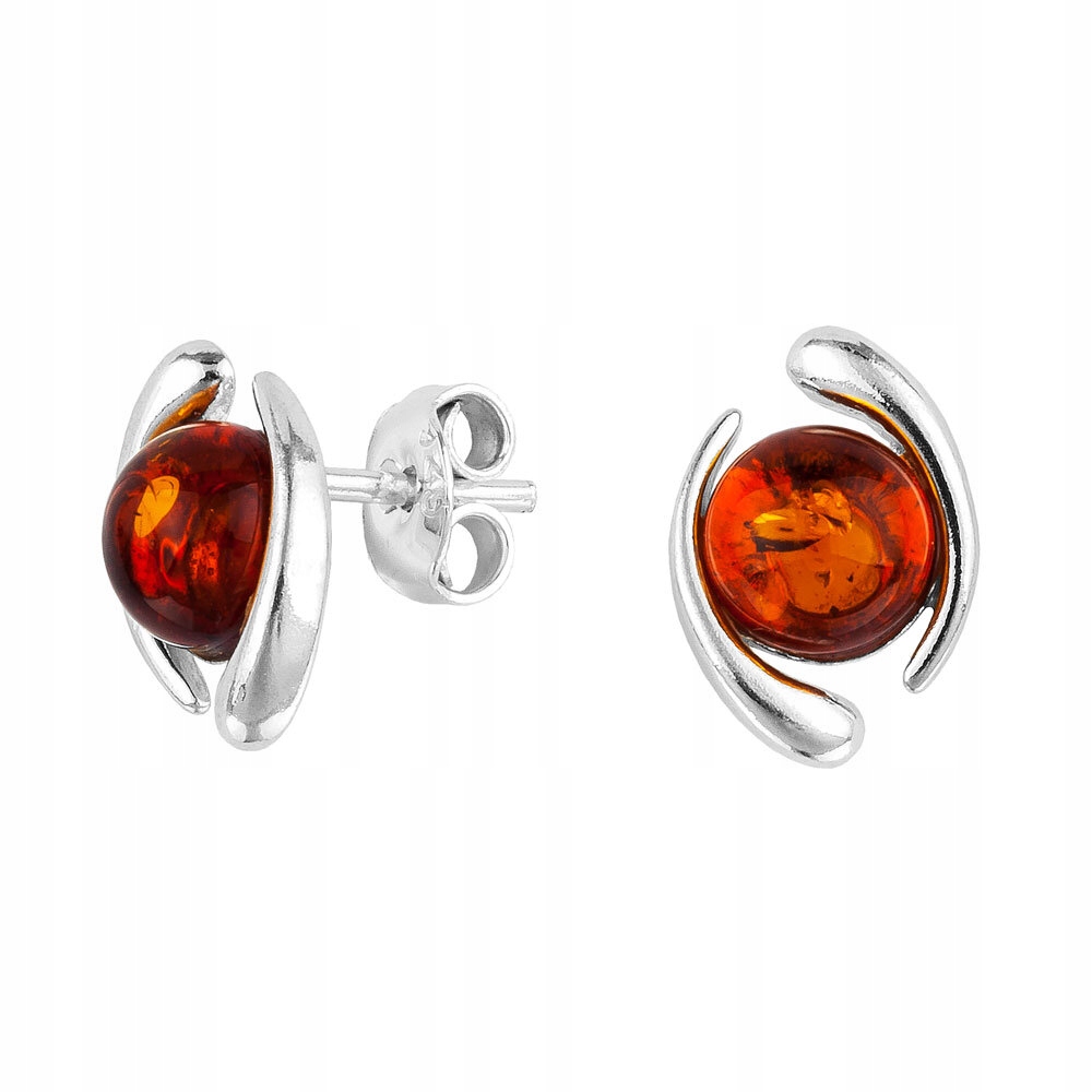 

Kolczyki Srebro 925 Bursztyn Koniak