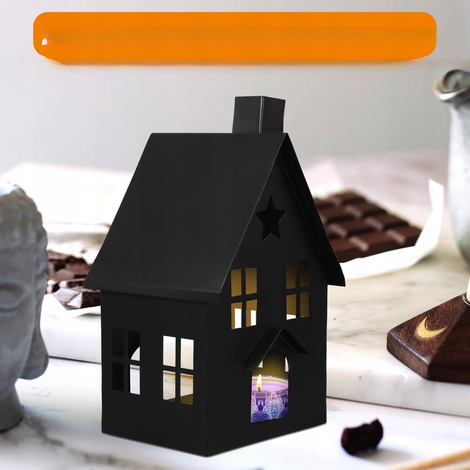 WYKOŃCZENIE STOŁU SOLIDNY ŚWIECZNIK ŚWIECE ŚLUBNE Wysokość produktu 11.5 cm