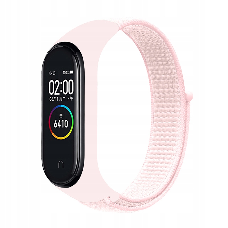 

Opaska Pasek Xiaomi MI Band 3 4 5 6 Nylon J Róż