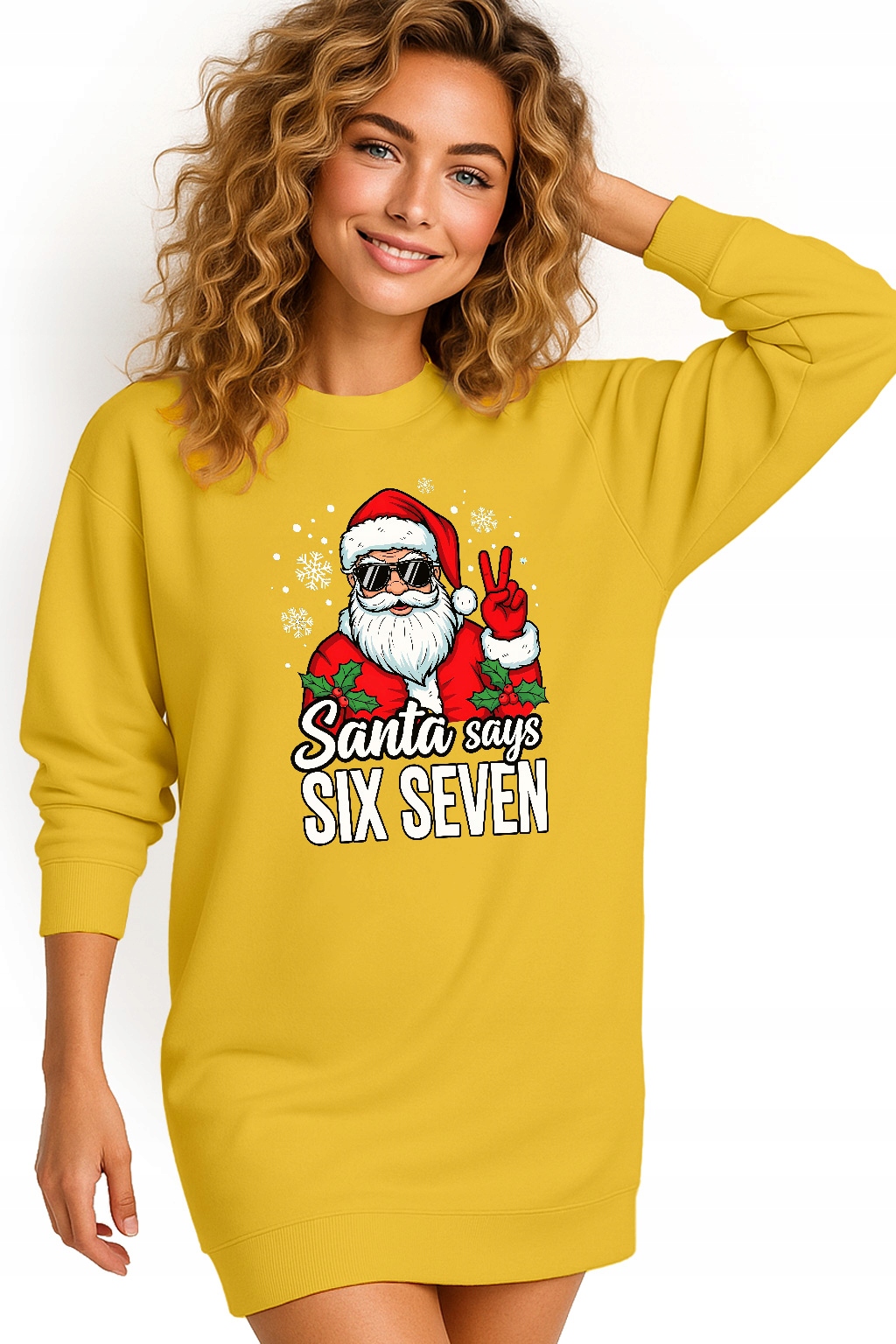 Mikina Vánoční Oversize Šaty Six Seven 67 Dárek Vánoce XXL