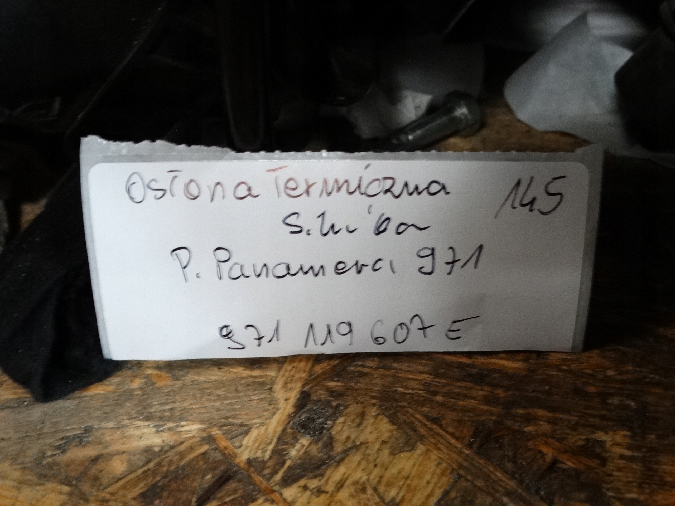 kryt TERMICZNA MOTORU PORSCHE PANAMERA 971 1