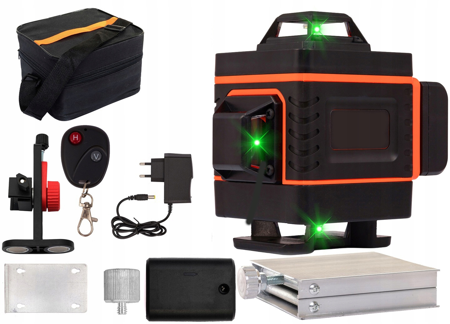 

Poziomica Laserowa 360° Laser Krzyżowy 4D