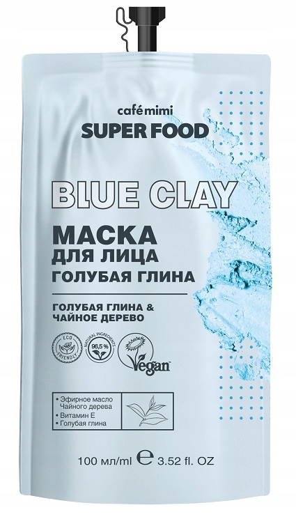 

Cafe MIMI maska do twarzy Niebieska glina, 100 ml