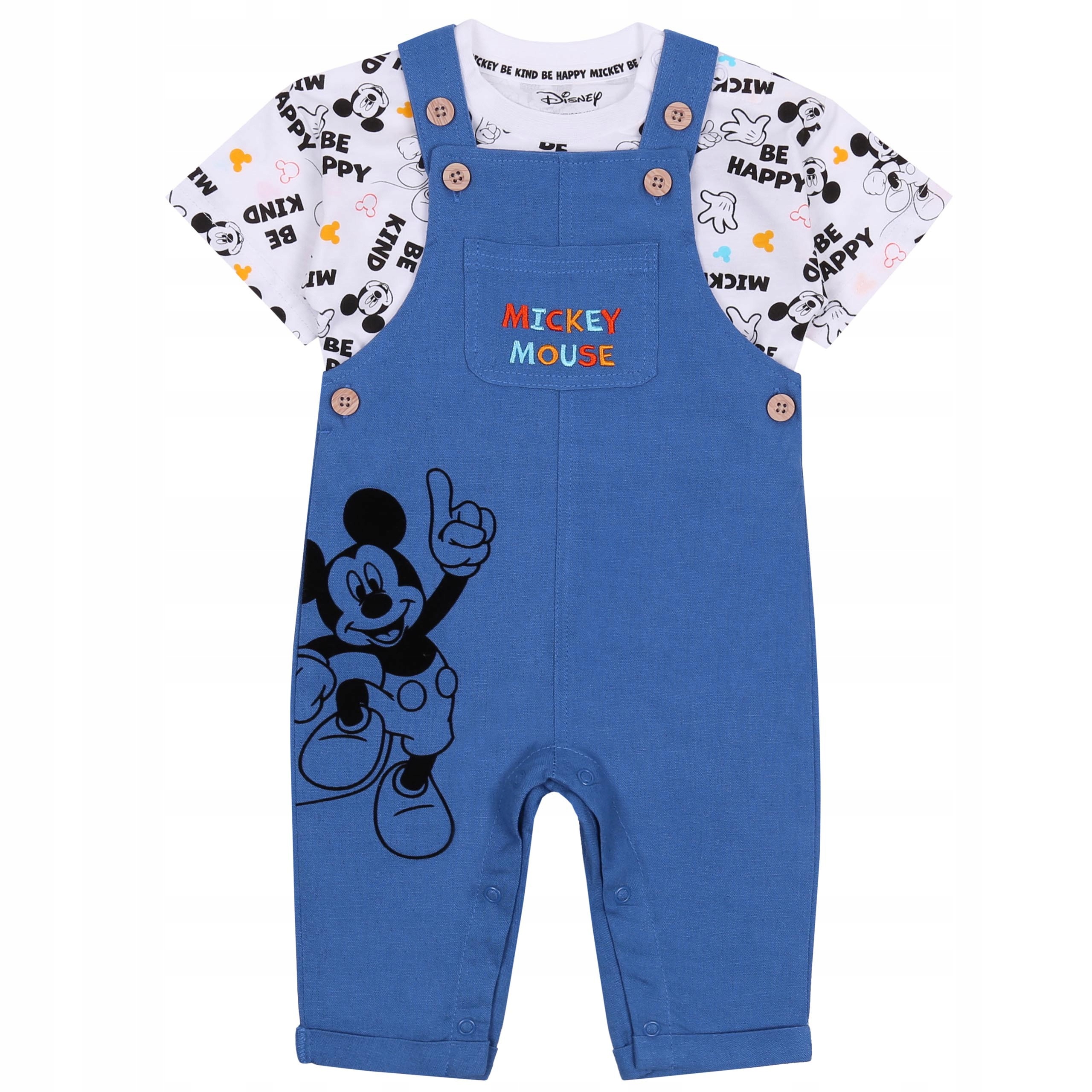 Niemowlęce ogrodniczki koszulka Myszka Mickey 98