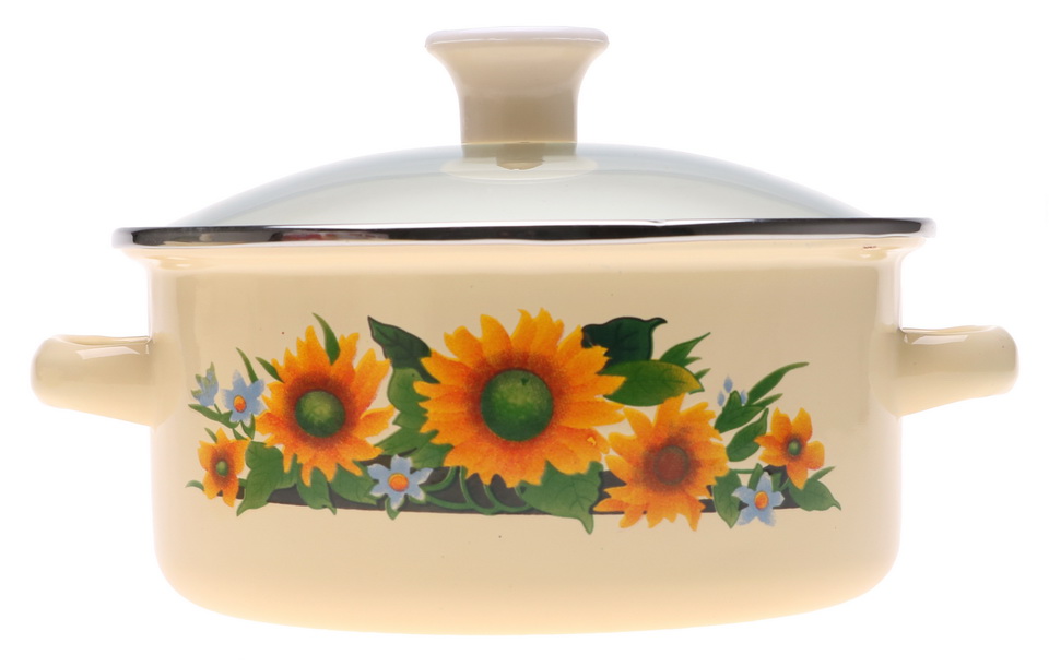 GARNKI EMALIOWANE 6 el ZESTAW Komplet Garnków Emalia Beżowe 2229 Liczba elementów w zestawie 6