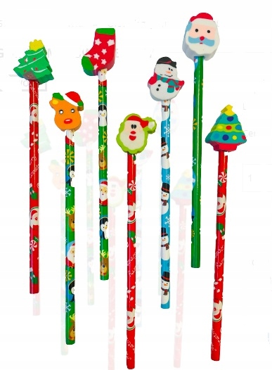 OŁÓWEK Z NAKŁADKĄ GUMKĄ MIX ŚWIĄTECZNY 902192 ktw EAN (GTIN) 5907596499711