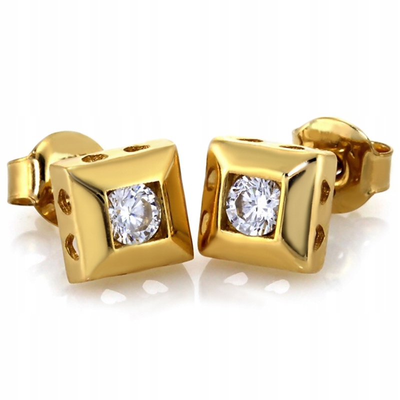 Zlaté Náušnice Pro Dívku Se Zirkony