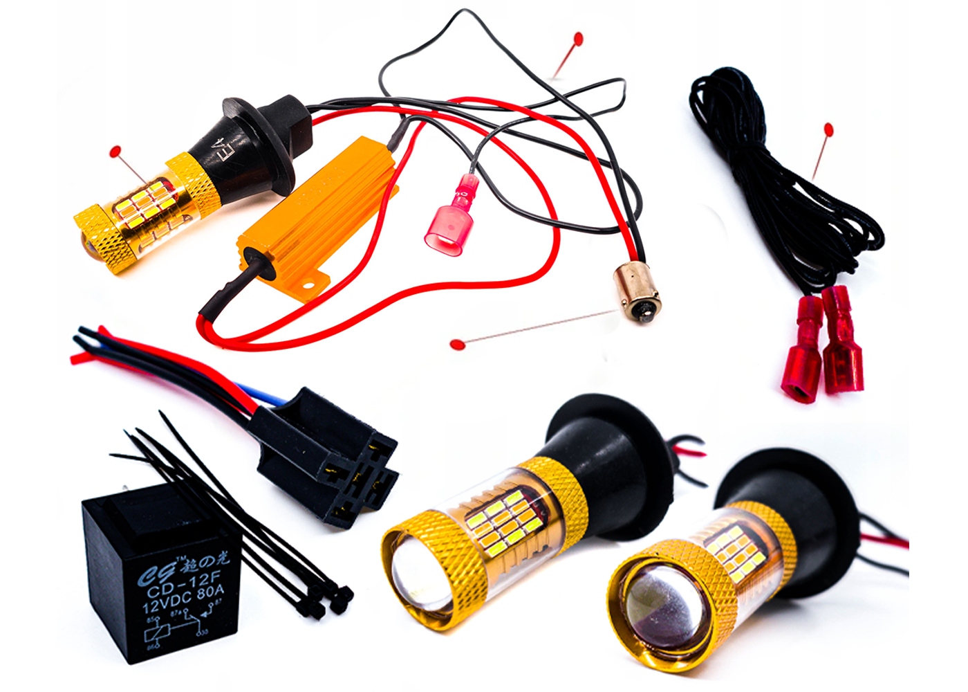 Индикаторы направления + дневные светодиодные 2in1 DRL 1156 R5W