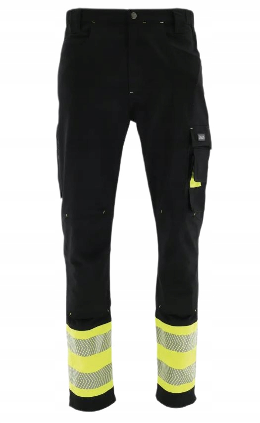 Spodnie Robocze do Pasa Odblaskowe Actiflex Neo Czarno-Żółte Sara r.46