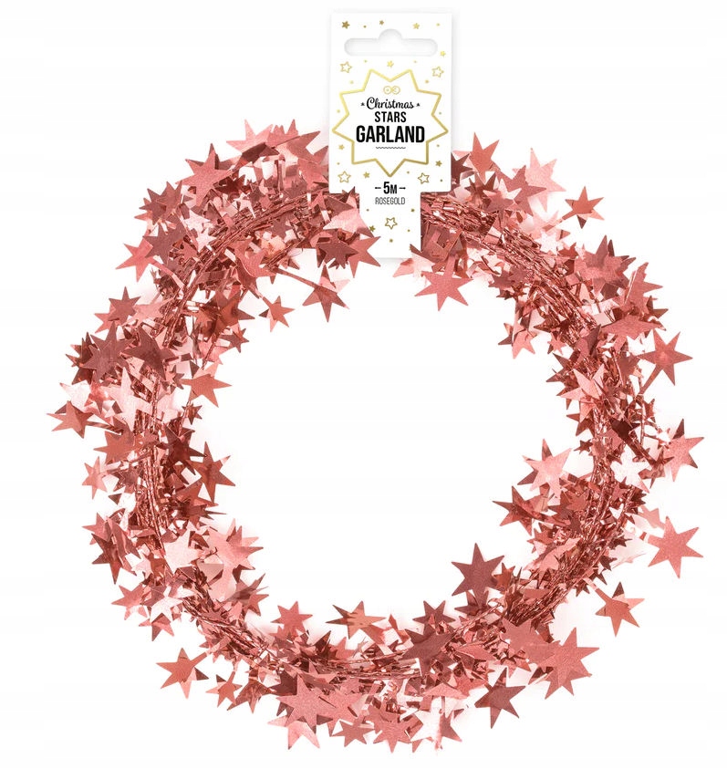 

Girlanda Łańcuch dekoracja gwiazdki Rose Gold 5m