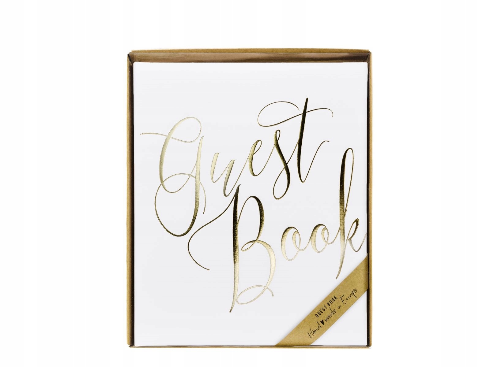 KSIĘGA GOŚCI WESELNYCH biała napis GUEST BOOK złoty 22 kartki Kod producenta KWAP58-008