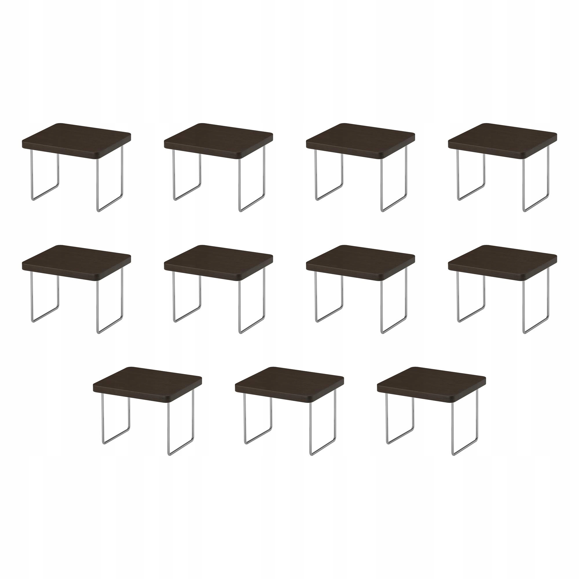 11 ks Podstavec na loketní opěrku, tmavě hnědý, nastavitelný