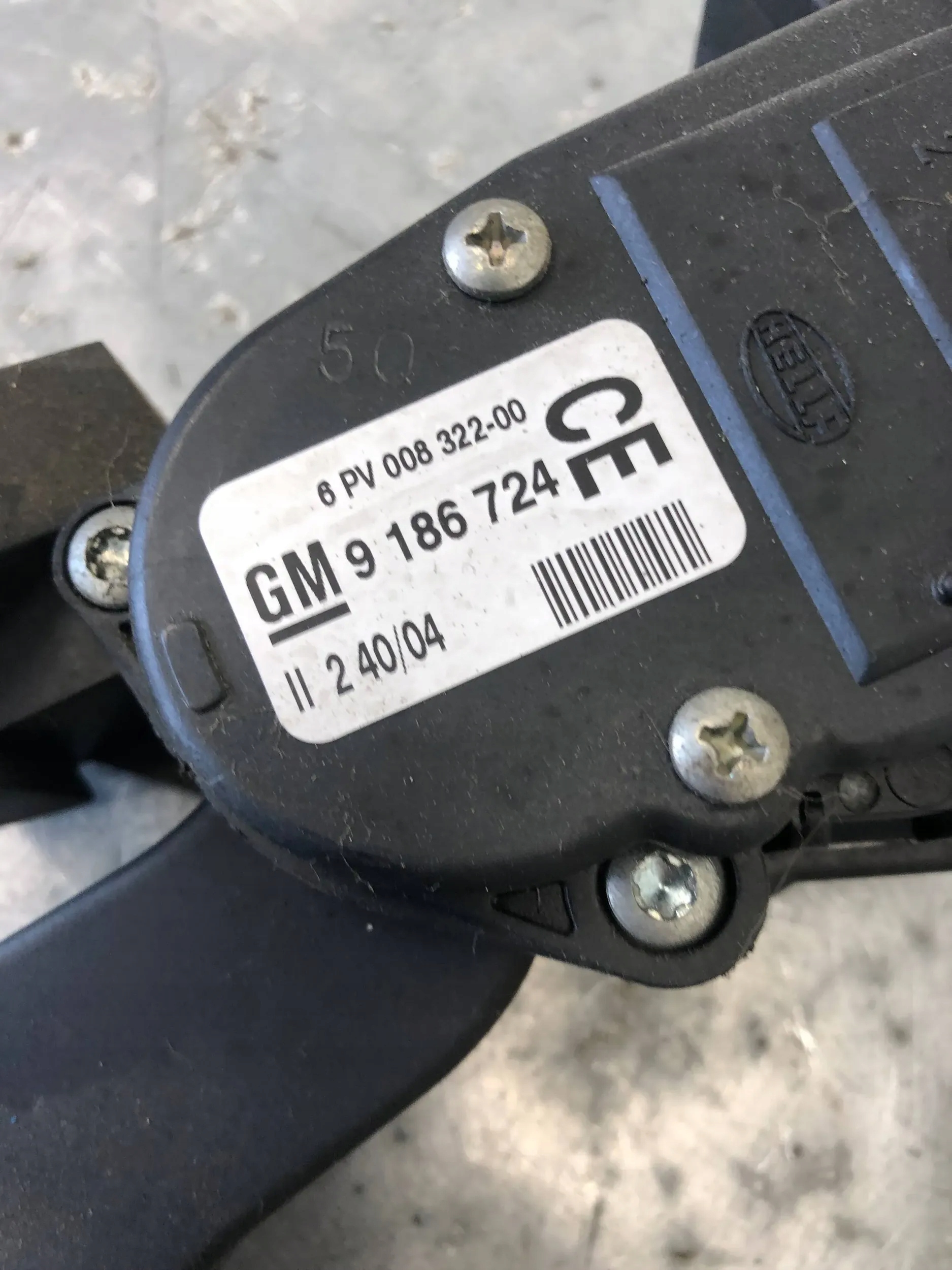 accelerator pedal potentiometer OPEL VECTRA C 9186724
