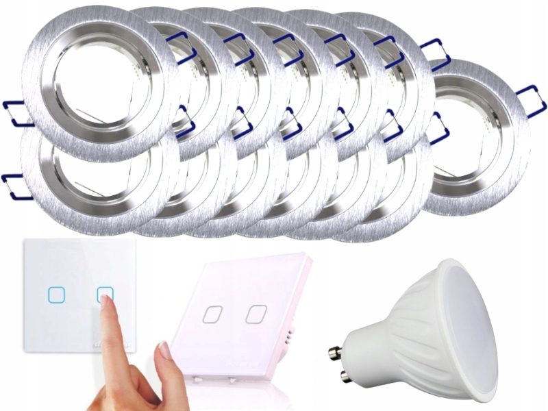 Sada Halogenová Led objímka 13x Vypínač Žárovky