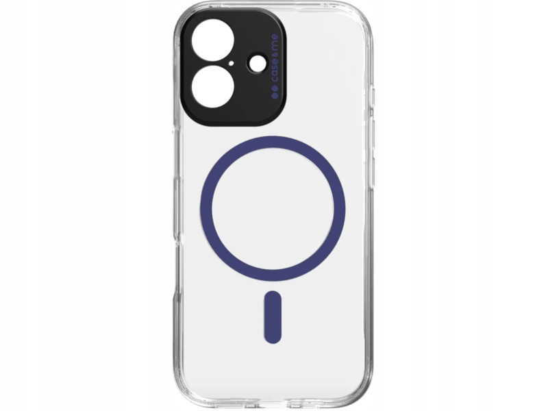 Etui Case&me MagColor do Apple iPhone 17 Przezroczysto-niebieski