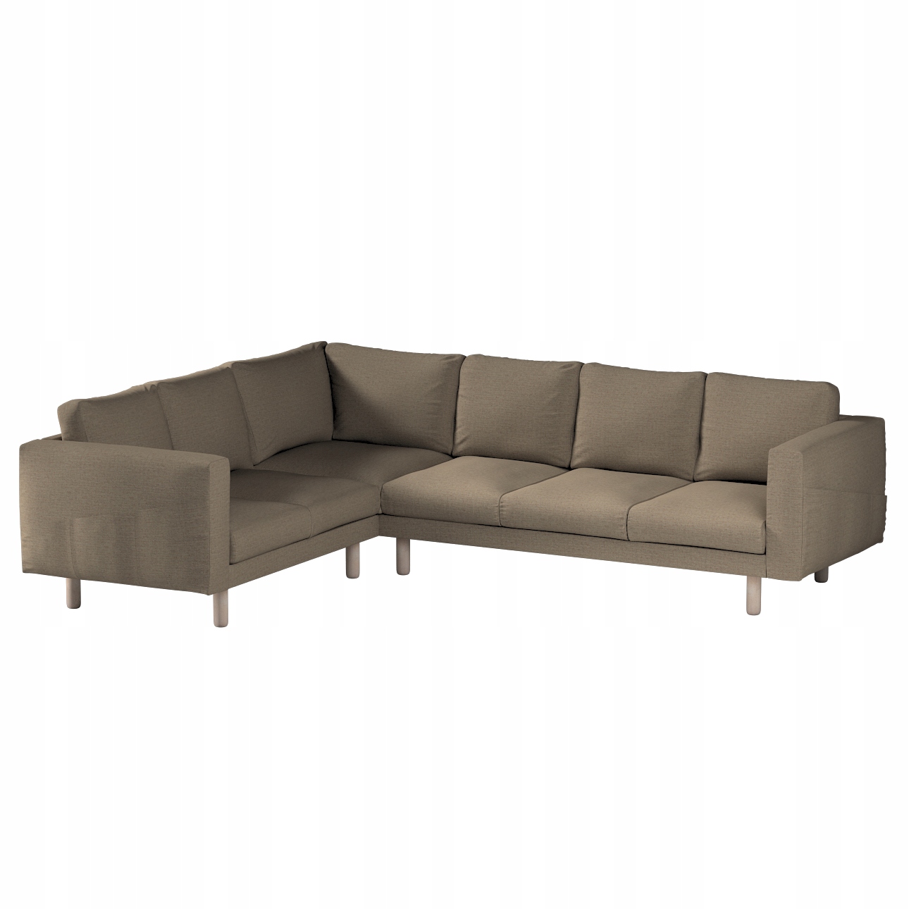 Dekoria potah na rohovou pohovku Norsborg pro 5 osob Ikea, hnědý
