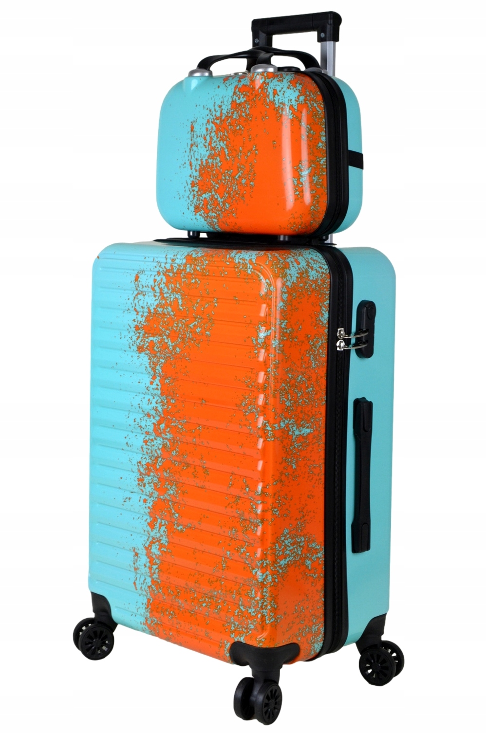 Zestaw średnia walizka+kuferek SunBag model AquaFlare