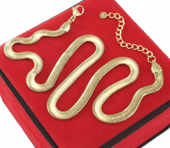 

Naszyjnik Złoty Żmijka Lejąca Stal Chirurgiczna