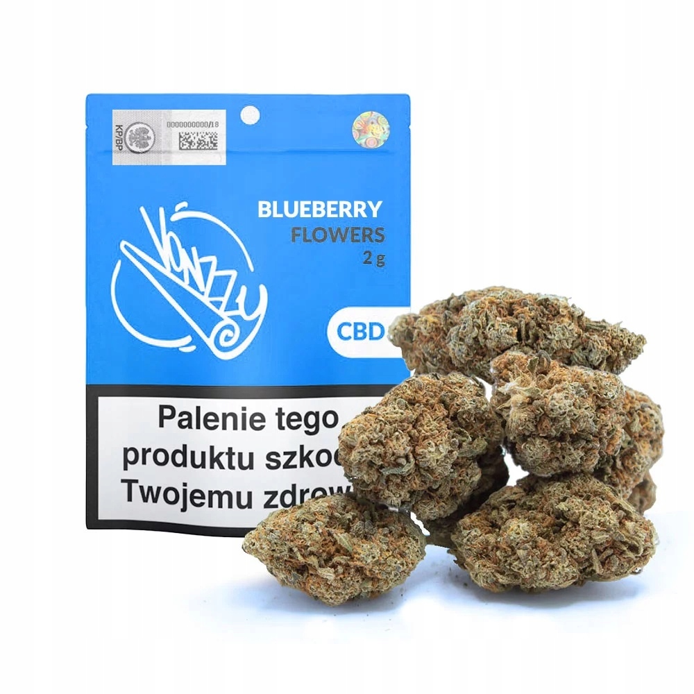 

Susz konopny Vonzzy kwiaty topy Blueberry 7% Cbd