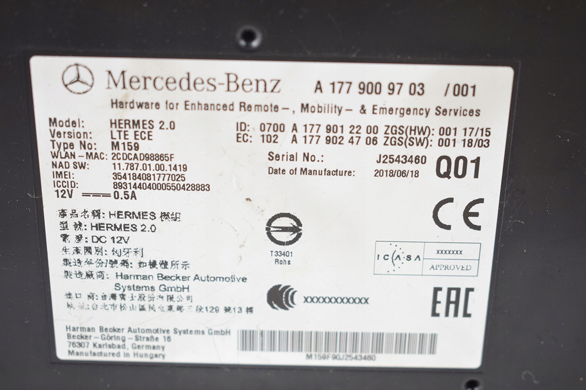 module KOMUNIKCJI MERCEDES A1779009703