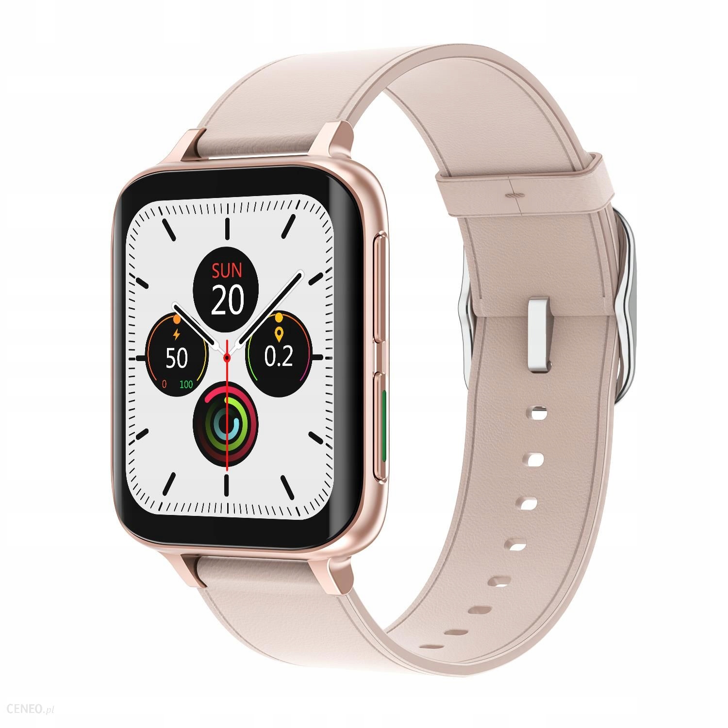 

Pasek Skórzany Do Zegarka Smartwatch DT93 Beżowy