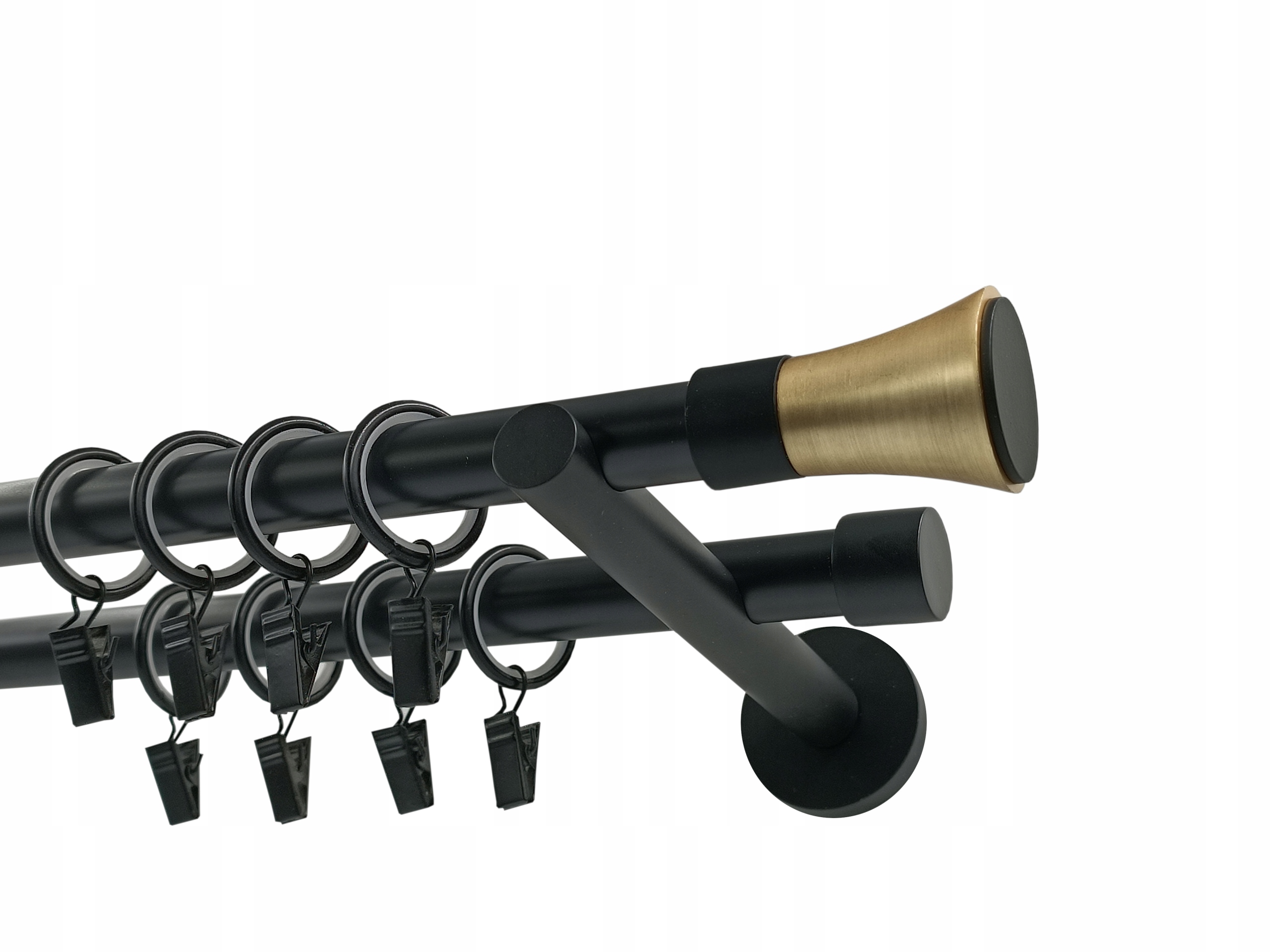 Garnýž dvojitá kovový mix hrotů černý Imperia Deco 19+19 mm 300 cm