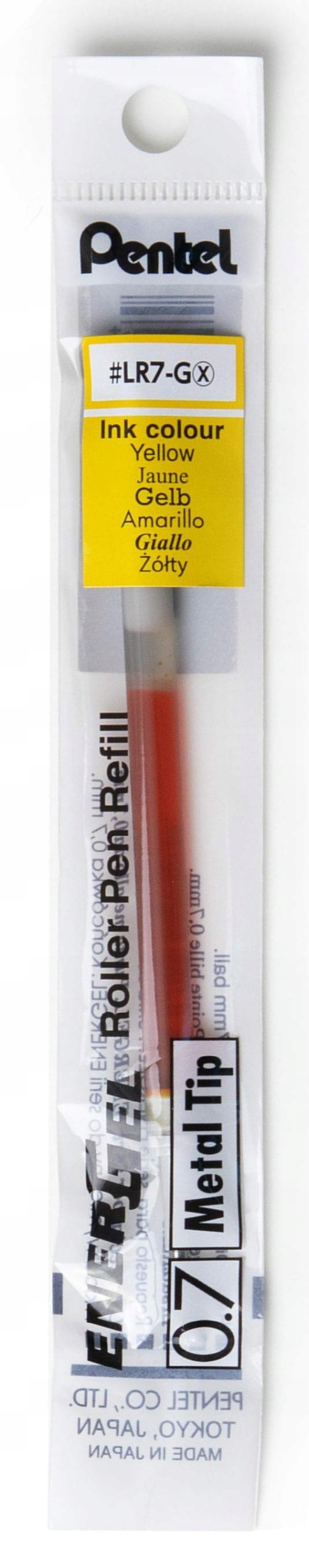 

Wkład do piór Pentel EnerGel LR7 zółty 0.7