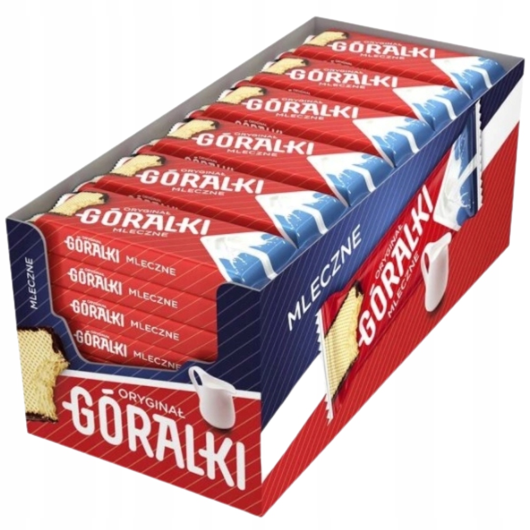 Levně Góralki mléčné Wafelky s krémovou náplní v kakaové polevě 50 g x 36 ks