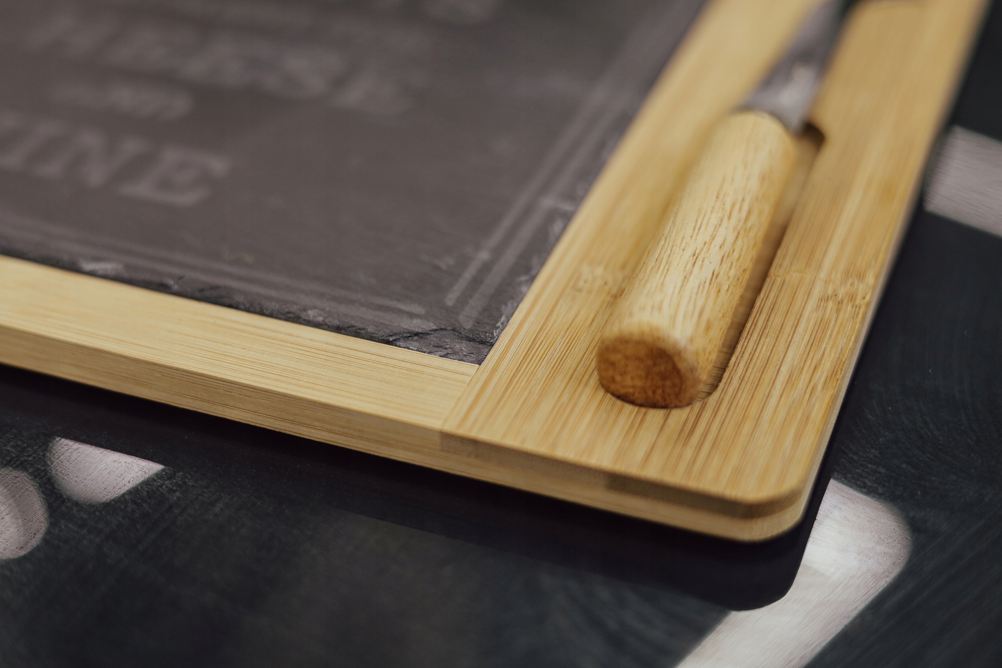 Deska do serwowania serów łupek i bambus 30x24cm Marka Excellent Houseware