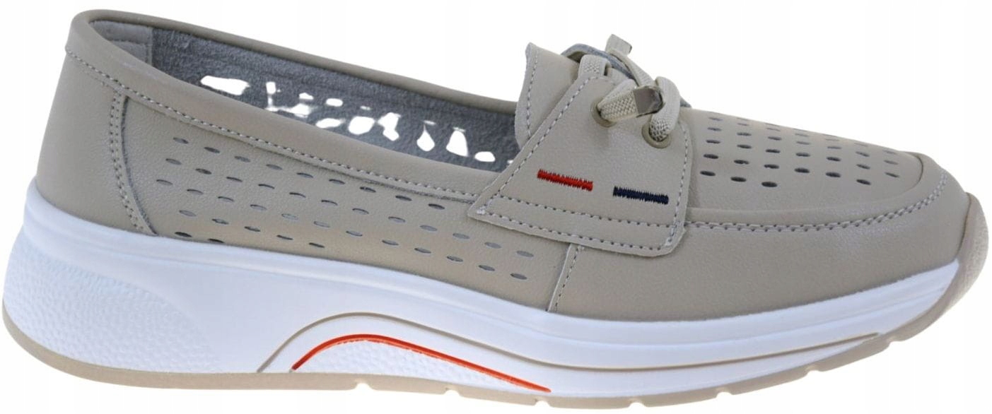 Dámské Béžové Mokasíny Elegantní A Pohodlné Koturny S.barski LR51-871 36