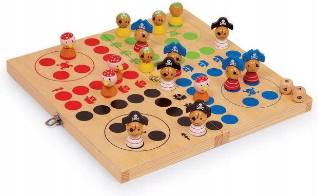 Small Foot chińczyk piracka wyspa drewniana gra