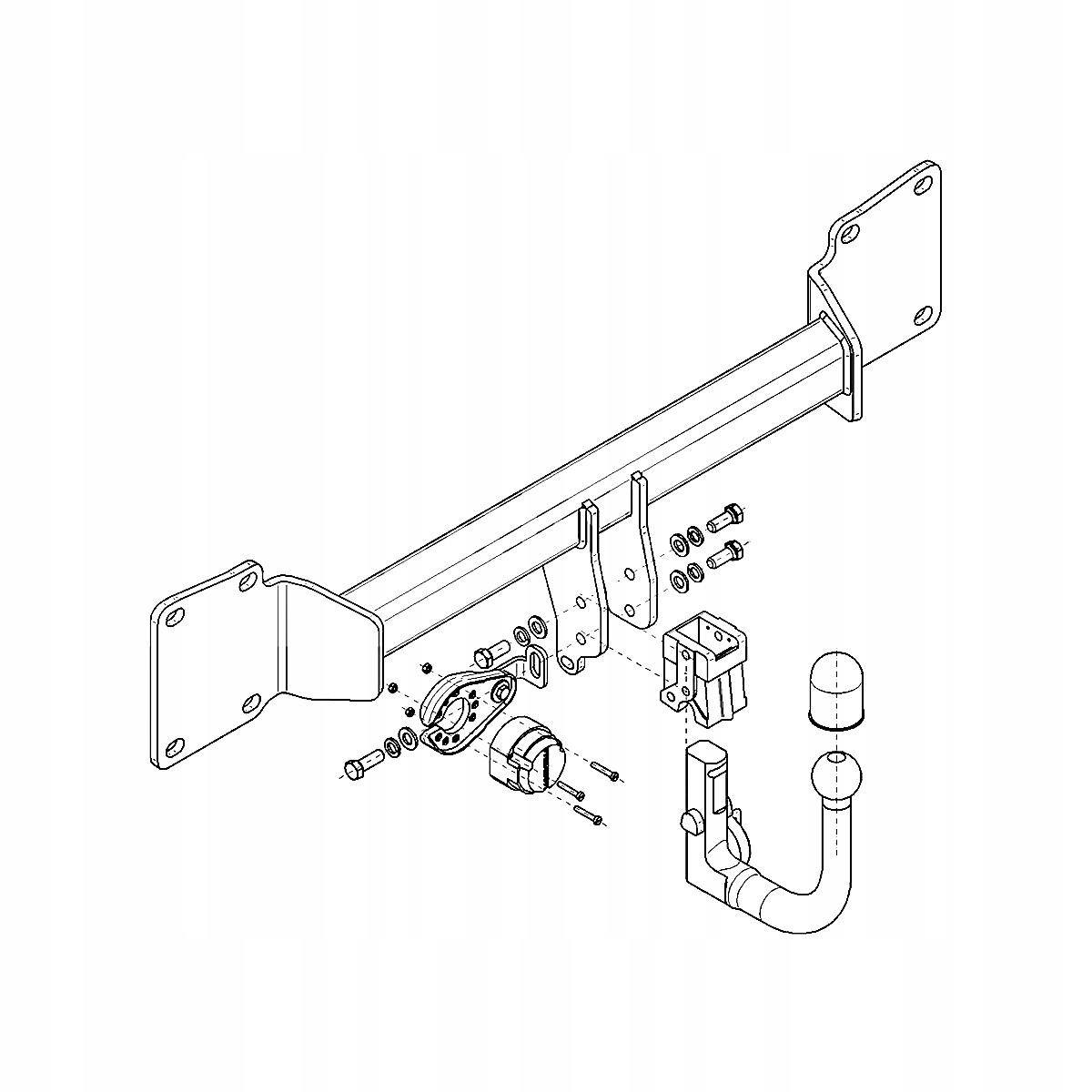 Hak holowniczy Wypinany Jaguar XF X260 Sedan od 15 MODUŁ 13 PIN GRATIS Nowy Producent Steinhof