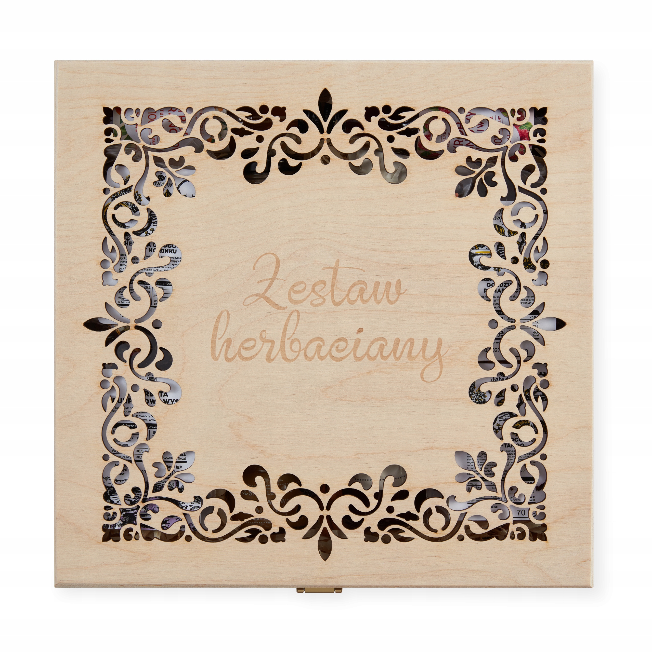 Zestaw Herbat w skrzynce herbata owocowa syropy miody dżemy