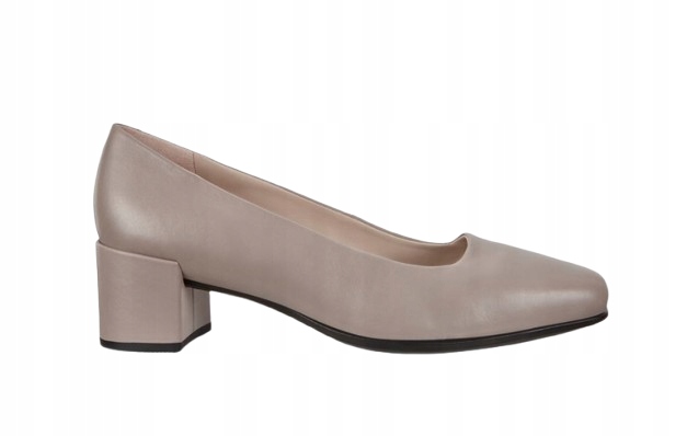 Ecco Lodičky S Nízkým Kotníkovým Podpatkem, Kožené, Velikost 39 6AC