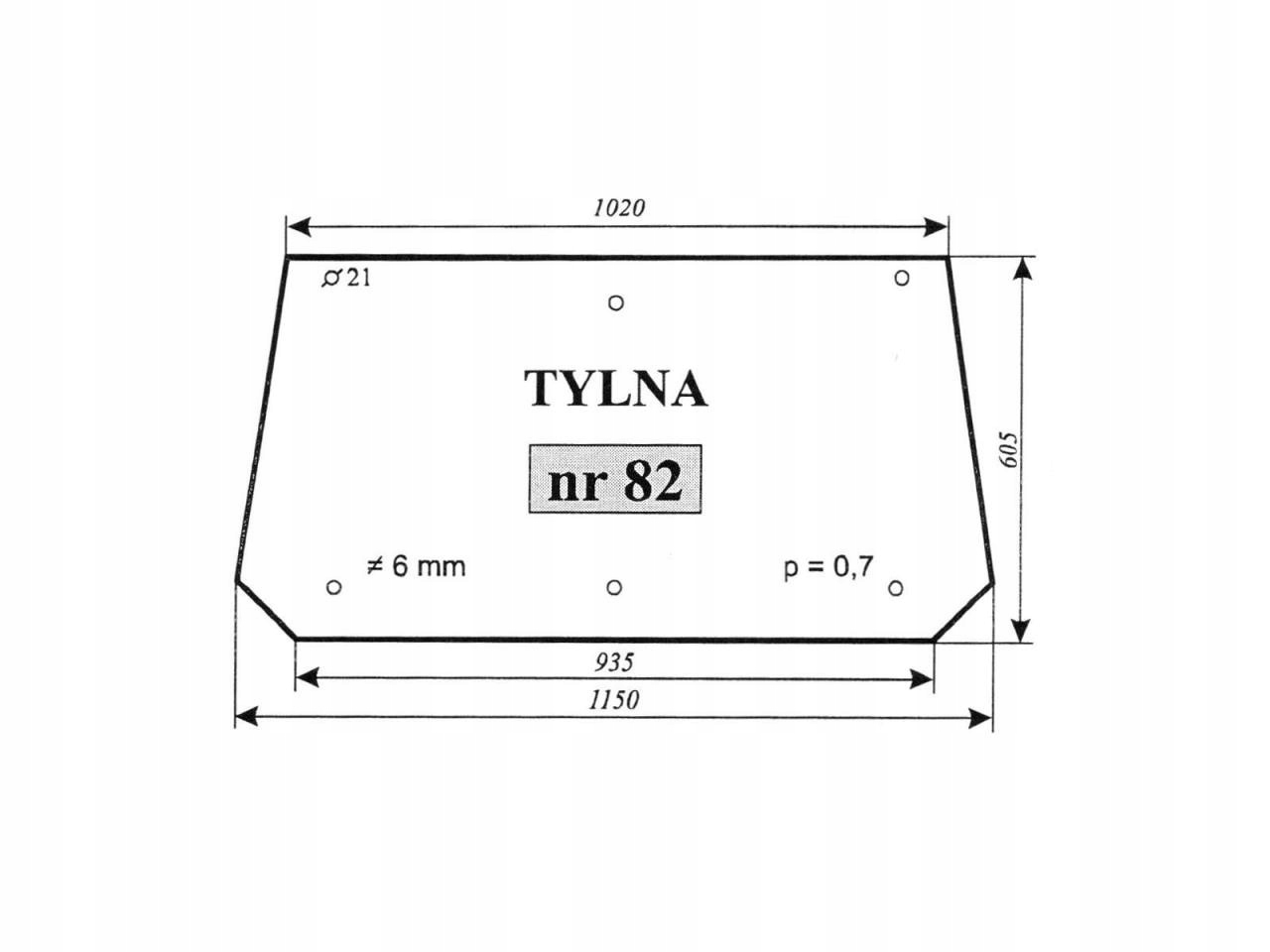 SZYBA TYLNA MF-255 82