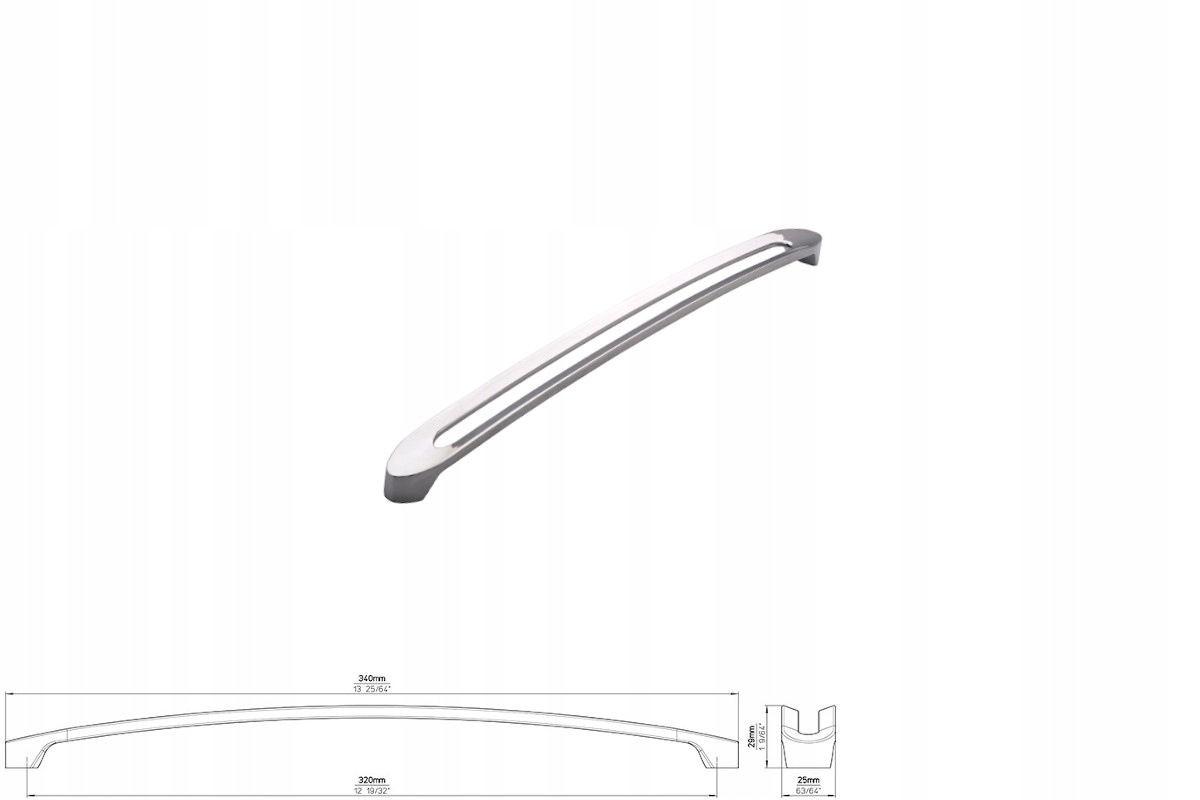 Nábytková úchytka Siro 2374-340ZN1 chrom lesk