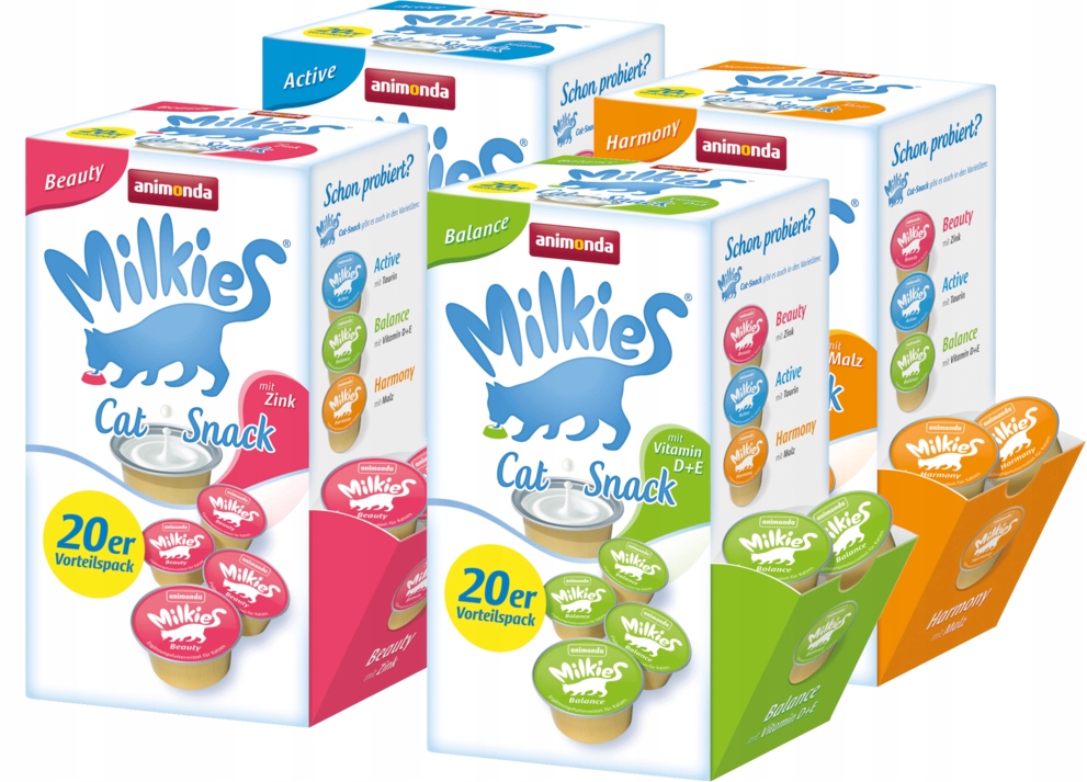 Animonda Kočka Milkies Active, Balance, Beauty, Harmony Set 4x20