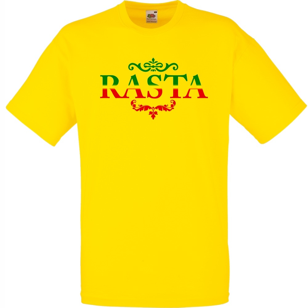

Koszulka z nadrukiem reggae rasta rastaman XL żółt