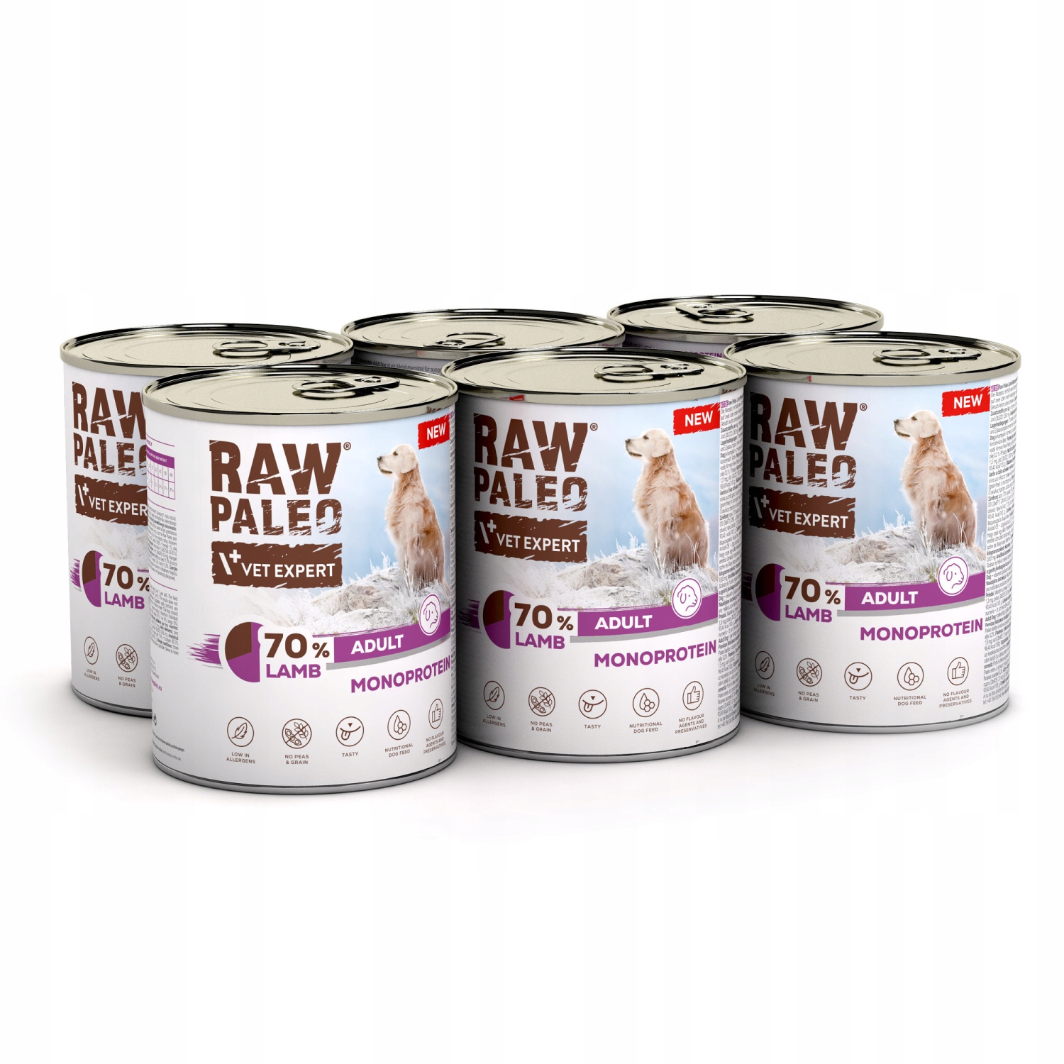VetExpert Raw Paleo Adult Lamb Jagnięcina 6 x 800 g
