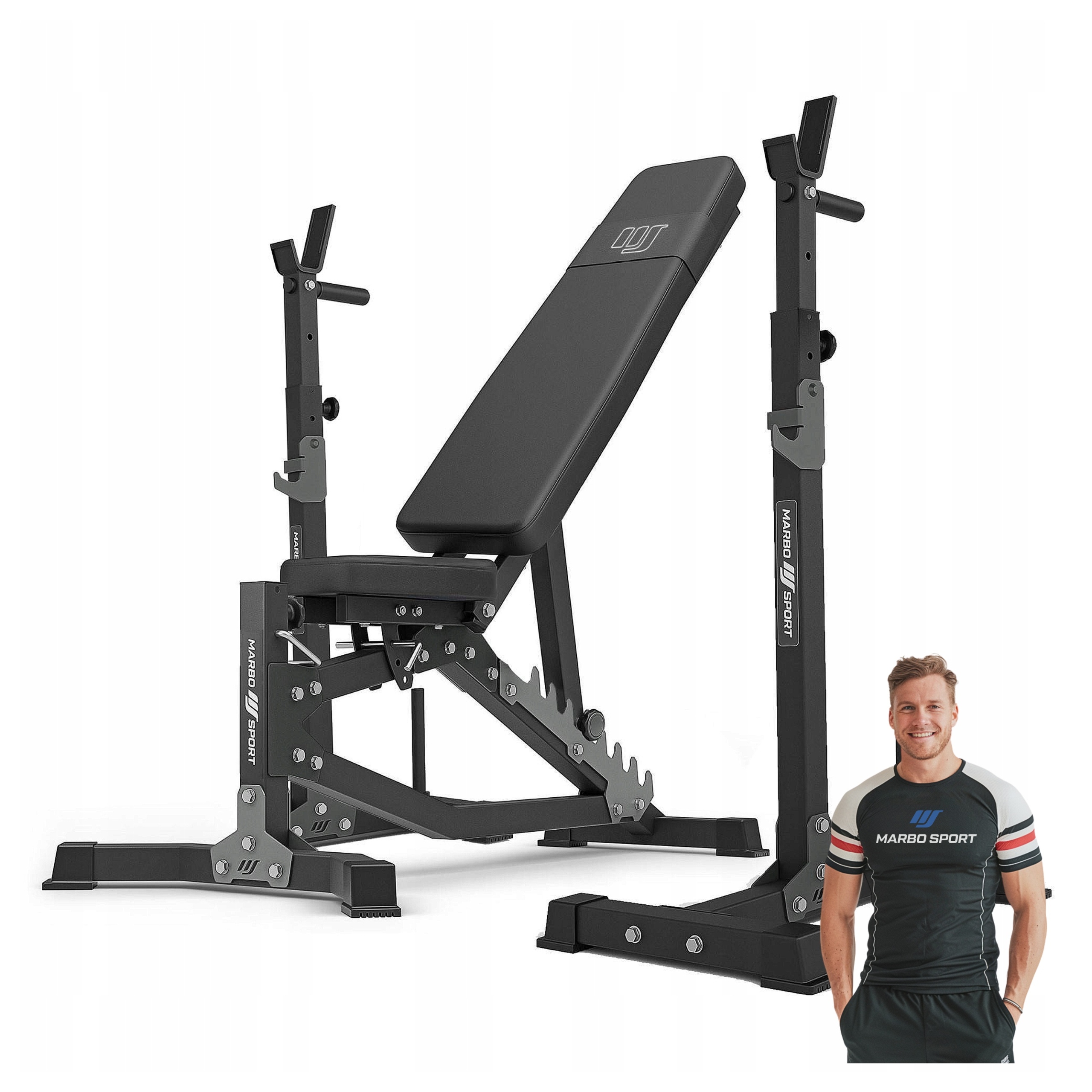 Sada MS30 2.0 tréninková lavice a stojany posilovna cvičení komplet