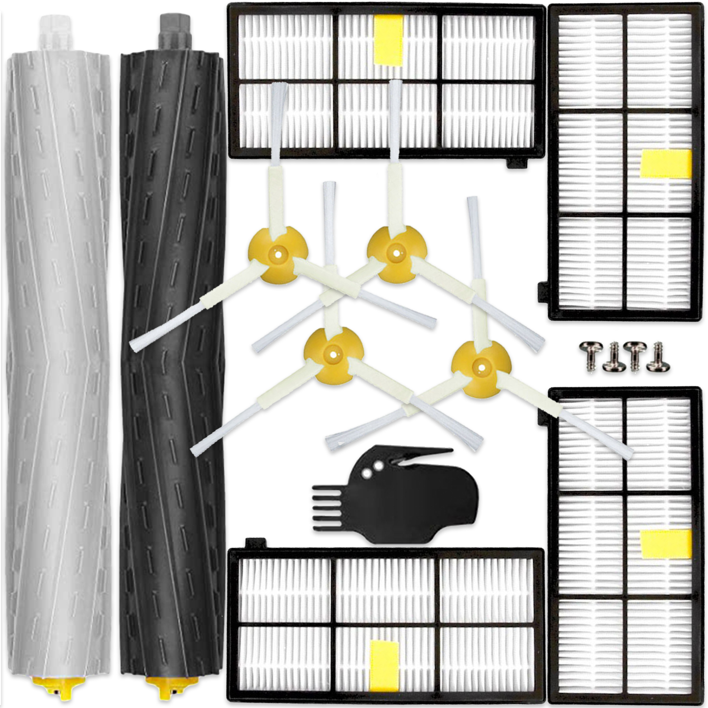 ZESTAW CZĘŚCI WAŁKI SZCZOTKI FILTRY DO iROBOT ROOMBA 800 900 + GRATIS