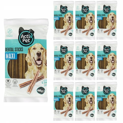 Pamlsek pro velkého psa Dental Sticks Maxi 10 x 400 g Activ Pet