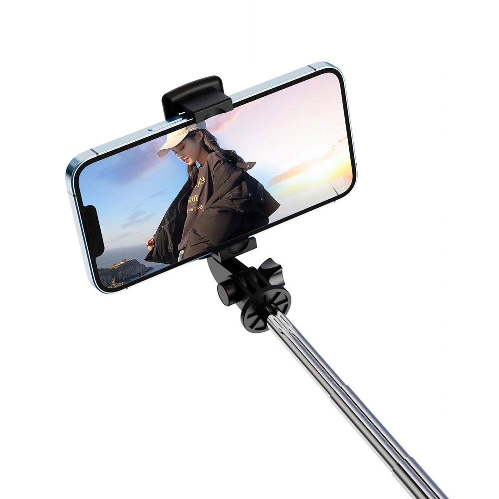 Selfie Stick Statyw Tripod Uchwyt Kijek z Pilotem Kolor czarny