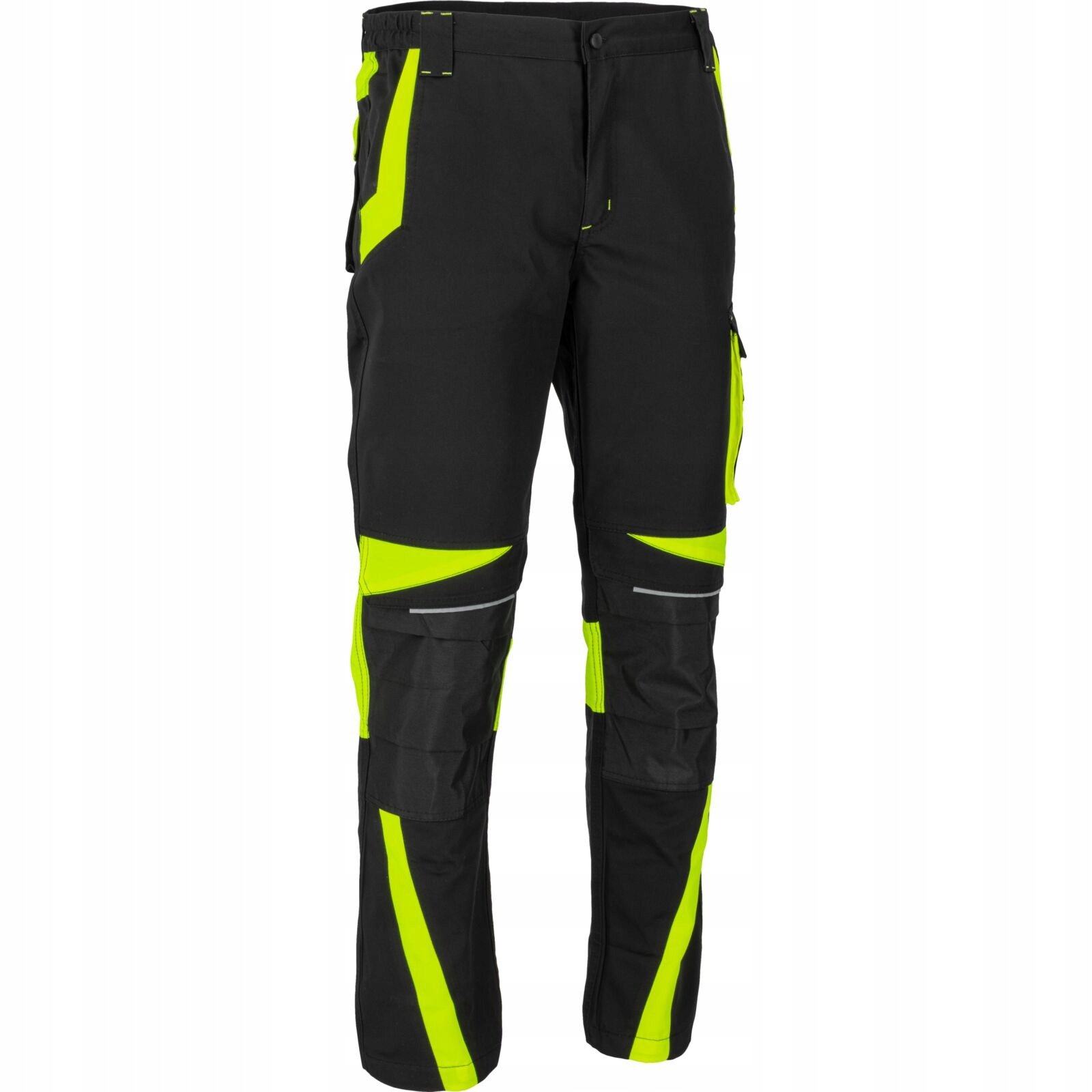 Lahti Pro Spodnie Robocze Długie Z Kieszeniami Czarno-żółte XXL L4055105