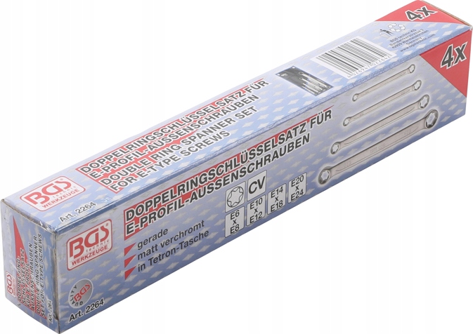 Zestaw klucze oczkowe E-Torx E6-E24 dwustronne BGS TECHNIC 2264 Kod producenta 2264