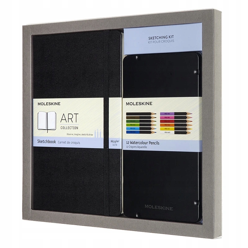 Sada Moleskine Sketch skicář 12ks akvarelových pastelek