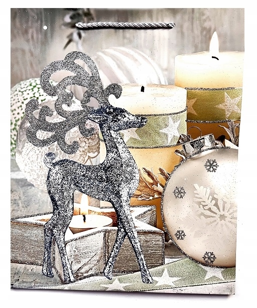 TOREBKA TORBA PREZENTOWA ŚWIĄTECZNA DUŻA XXL Wysokość produktu 42 cm